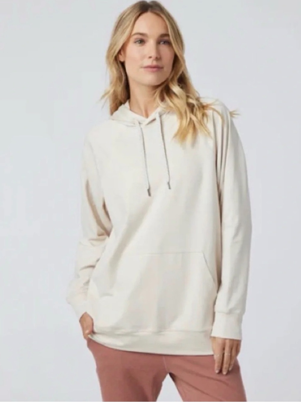Vuori Halo DreamKnit Oversized Hoodie Pullover Cream Active Casual Women’s Small
